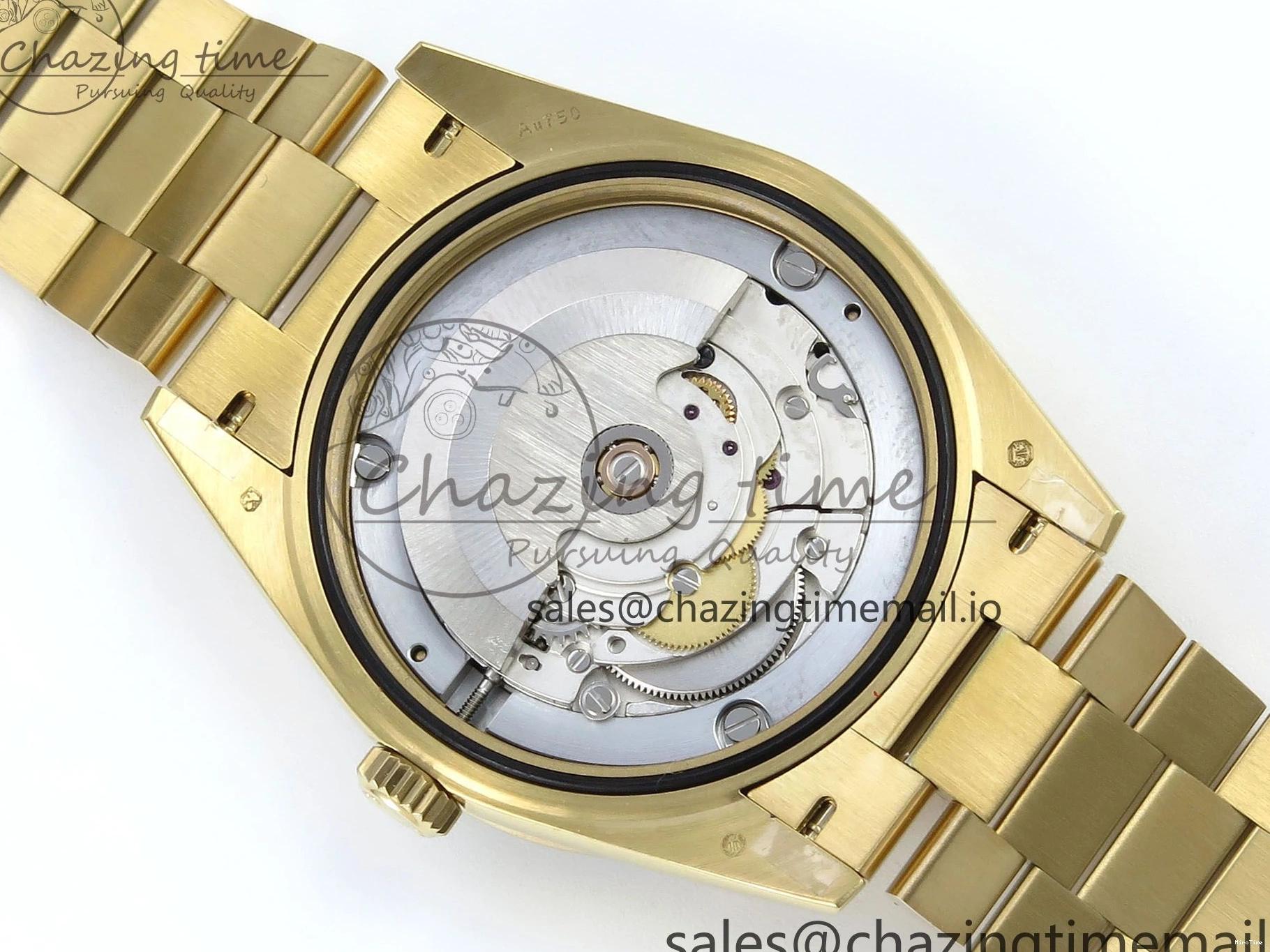 MiroTime 1224 TechFriendly DayDate 40 YG QF 1:1 Best Edition Green Black Dial Diamonds Bezel on President Bracelet A2836 V5 (Gain Weight) 490